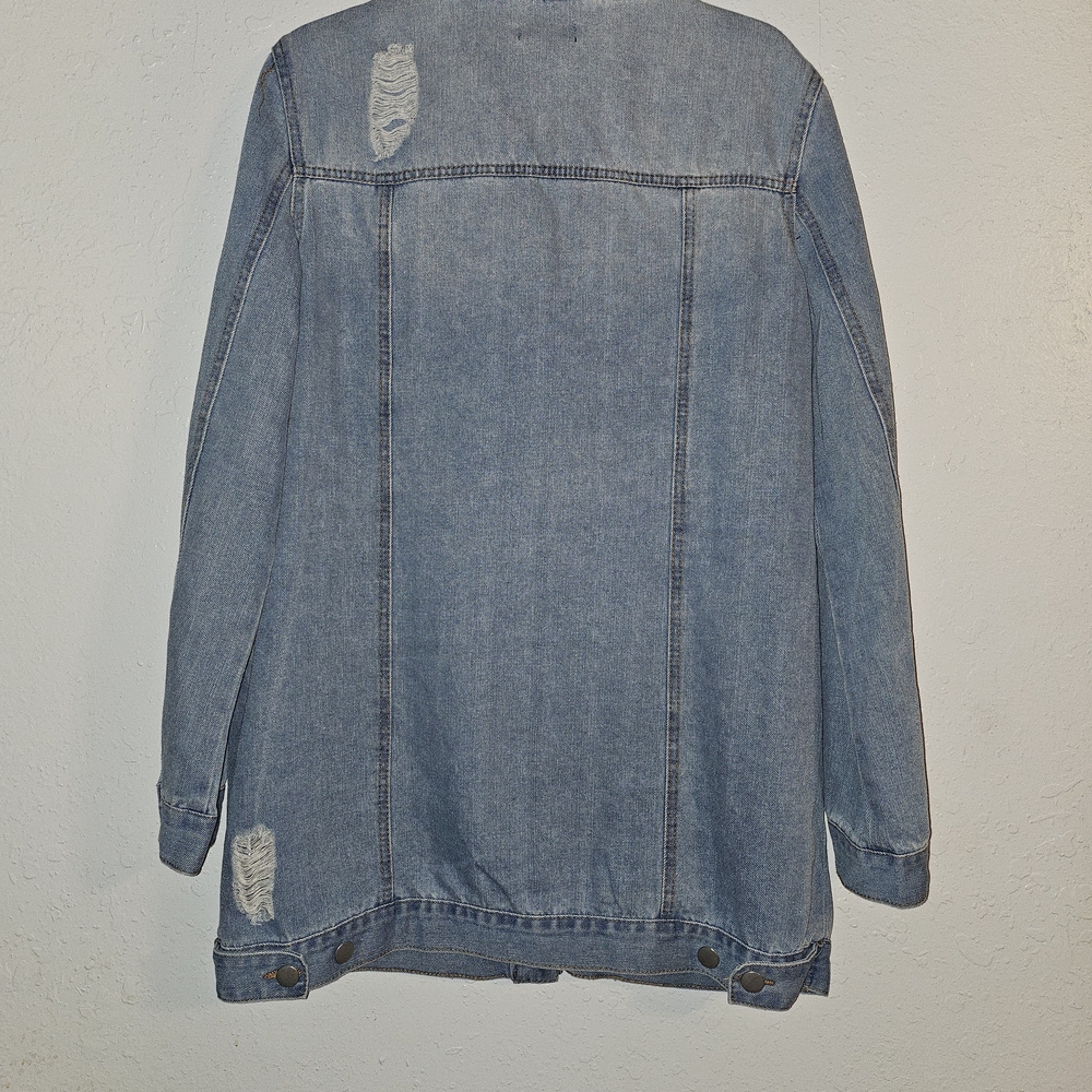 Fashion Nova Light Blue Denim Jacket - Picture 5 of 11